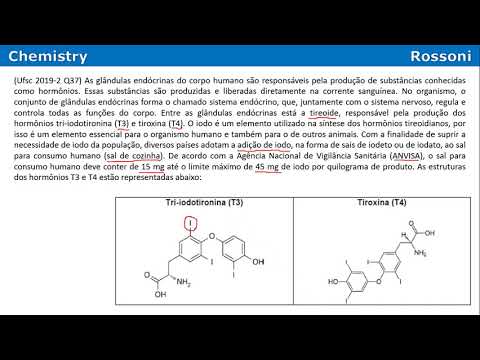 Ufsc 2019-2 Q37 - Hormônios T3 e T4