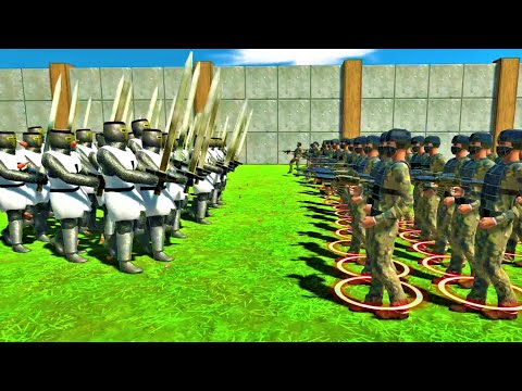 BATTLE ARMY !! ANCIENT HUMANS VS MODERN HUMANS ANIMAL REVOLT BATTLE SIMULATOR