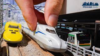 【新橋ジオラマ総集編】新幹線が走る新橋駅をNゲージで再現【鉄道模型】
