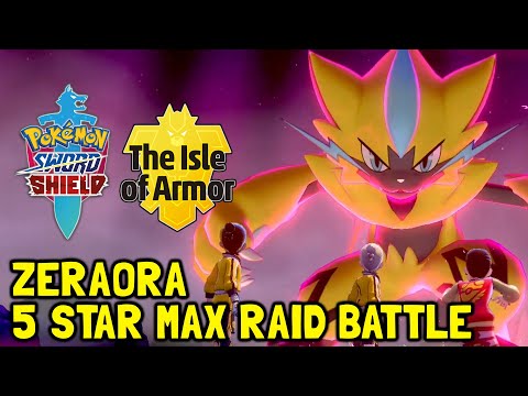 Pokemon Sword & Shield The Isle Of Armor DLC Zeraora 5 Star Max Raid Battle