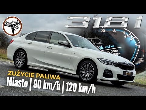 2021 BMW 318i G20 | Test zużycia paliwa. Ecodriving po mieście, 90/120 km/h na trasie.