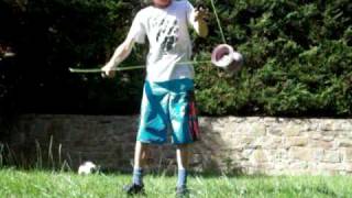 Double trapeze into a trapeze suicide