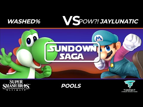 Washed% (Yoshi) vs POW?! | JayLunatic (Mario) - Ultimate Pools - Sundown Saga 2024