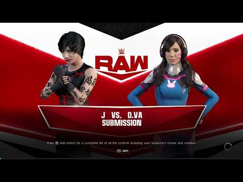 WWE 2K22 J Vs D.Va Submission Match