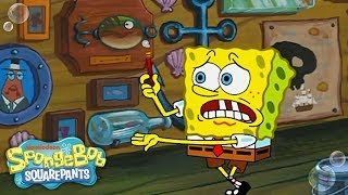 SpongeBob & Patrick: The Wet Painters 🎨 in 5 Minutes | SpongeBob SquarePants | Nick