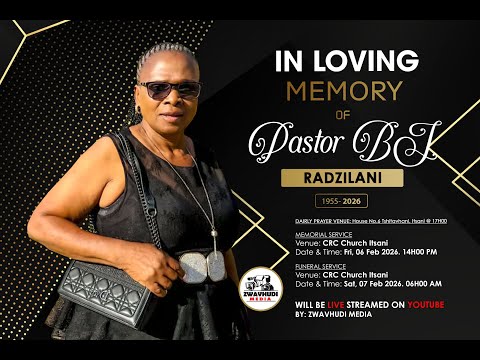 MEMORIAL SERVICE OF PASTOR B J RADZILANI