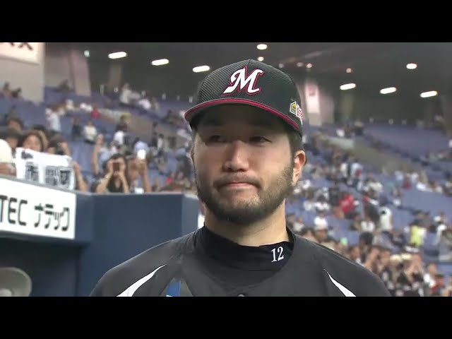 マリーンズ・石川投手ヒーローインタビュー 2016/8/5 Bs-M