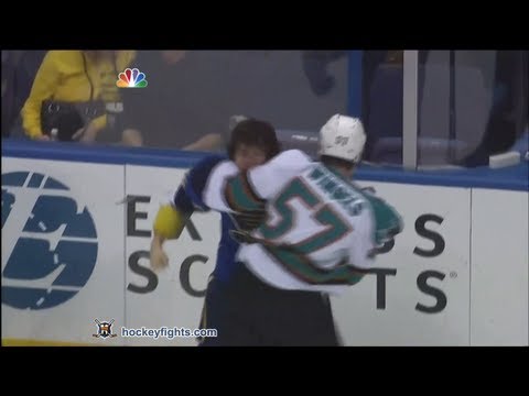 Tommy Wingels vs T.J. Oshie Feb 19, 2013