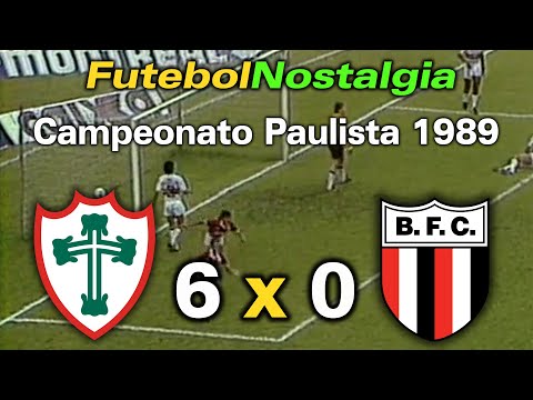 Portuguesa 6 x 0 Botafogo-SP - 25-02-1989 ( Campeonato Paulista )
