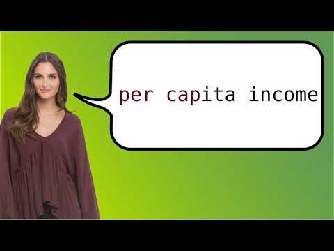 Como dizer 'renda per capita' em ingles?