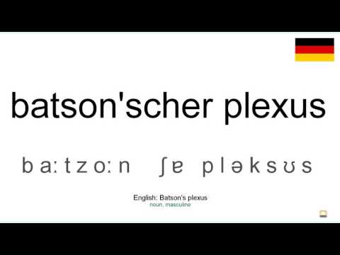 How to pronounce: Batson'scher plexus (German)