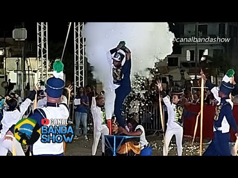 Corpo coreográfico da Banda Marcial BANEMA na Final do Campeonato baiano AFAB-BA 2025