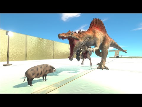 🦖🦕Dinosaur Race 80 🐉 🐊(All unit race obstacle racing) - Animal Revolt Battle Simulator