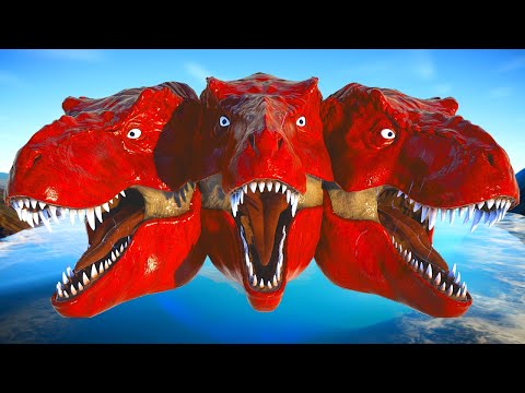 Ultimasaurus, Tyrannosaurus Rex, Spinosaurus Dinosaurs Fighting - Jurassic World Evolution Skin Mods