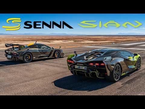 $5m Lambo Sian vs McLaren Senna DRAG RACE: The CLOSEST drag race yet. AWD vs RWD