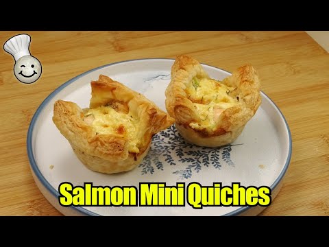 Salmon Mini Quiches Recipe | Easy Quiche with Puff Pastry