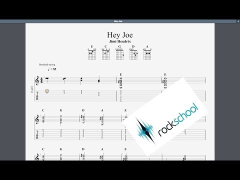 Hey Joe Rockschool Debut Grade Guitar