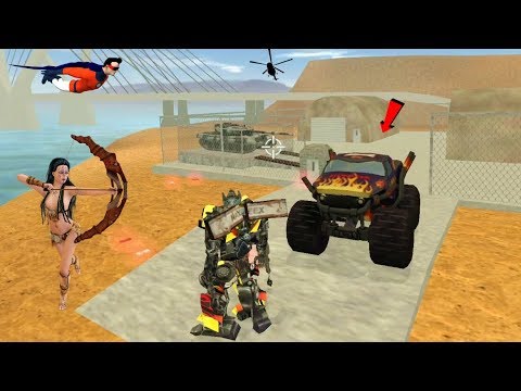 Vegas Crime Simulator - (Transformer & Monster Truck Robot Car) - Huge Monster Truck Robot - HD