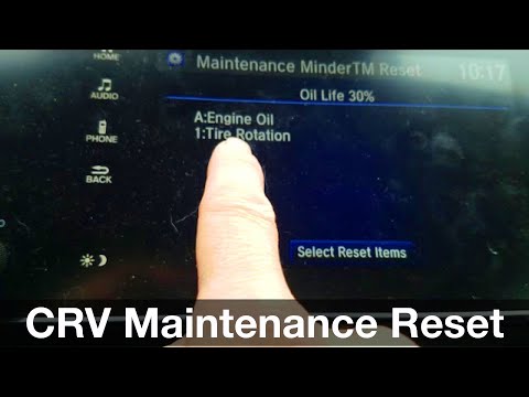 2019 Honda crv Maintenance oil life reset