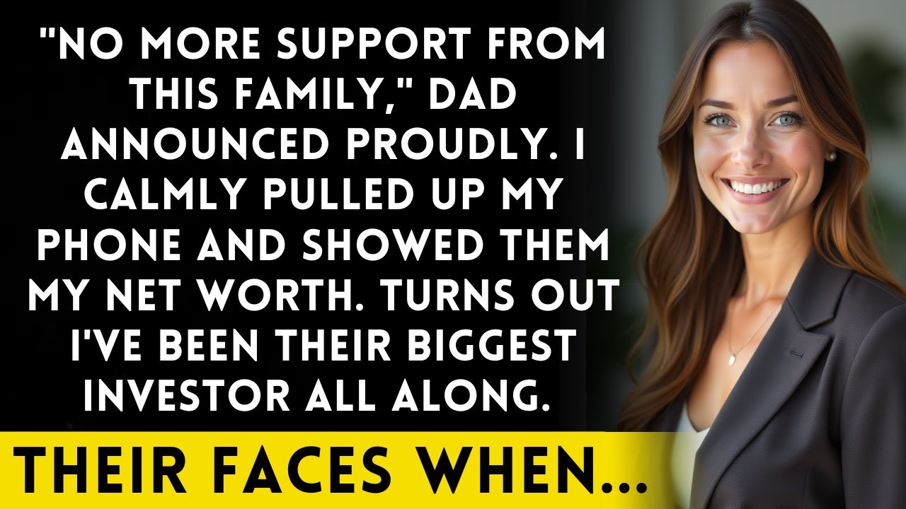 At Sunday Dinner, Dad Said 'You're Cut Off'—So I Let Them See My Investment Portfolio