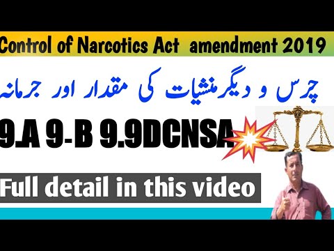 9A 9B 9C 9D CNSA|Punishment and Bail in CNSA| Amendments 2019|Anti Narcotic 9A.B.C.D CNSA| judgement