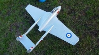 preview picture of video 'On board with DH 100 Vampire turbine at Skelmersdale Model aircraft club'