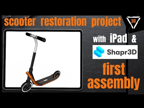 Scooter restoration with iPad and Shapr3D | part 5 | assembly #shapr3d #3dmodeling #scooter #ipad
