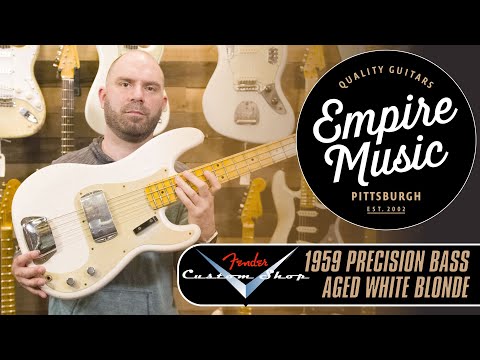 Fender Custom Shop 1959 Precision Bass-Aged White Blonde  -  EMPIRE MUSIC