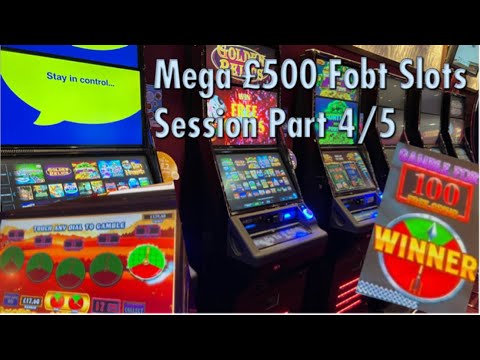 £500 Bookie Style FOBT Slots Session Pt  4/5- Max bet multiple Terminals in Play & HUGE Pie gambles