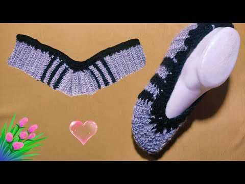 Knitted slippers with one swatch - a pattern for beginners!
