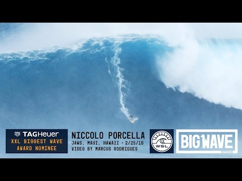Niccolo Porcella at Jaws - 2016 TAG Heuer XXL Biggest Wave Nominee - WSL Big Wave Awards