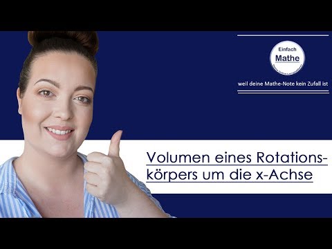 Volumen eines Rotationskörpers um die x-Achse | Integral | by einfach mathe!