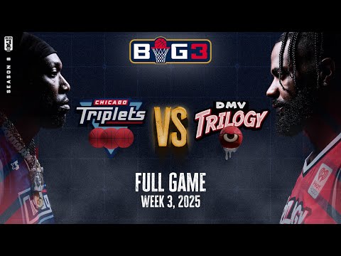 NASIR CORE AND MONTREZL HARRELL | 2025 BIG3 Week 3 Full Game | DMV Trilogy vs. Chicago Triplets