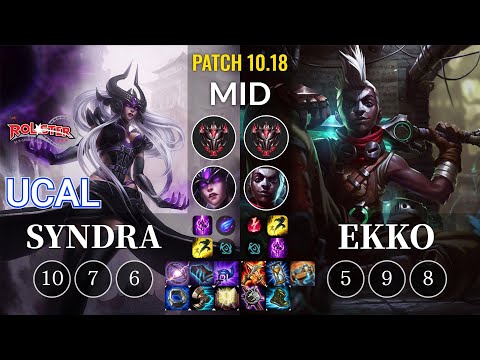 KT Ucal Syndra vs Ekko Mid - KR Patch 10.18