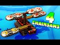 Instruments Of Destruction I Made A Vehicle Out Of 4 CHAINSAWS In Order To Destroy Buildings