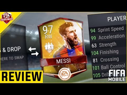 FIFA MOBILE 95 MIF MESSI REVIEW #FIFAMOBILE 95 MASTER INFORM MESSI PLAYER REVIEW STATS GAMEPLAY
