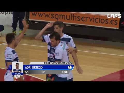 Gol Adrián Ortego (3-0) Ríos Renovables Zaragoza - O Parrulo Ferrol. J2, 1Div