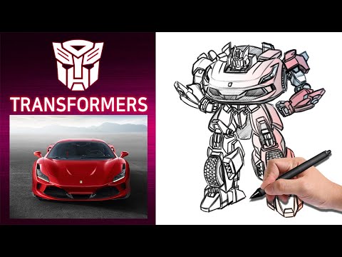 'Ferrari-SF90-Stradale' Transformers sketch