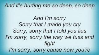 Stevie Wonder - Sorry Lyrics