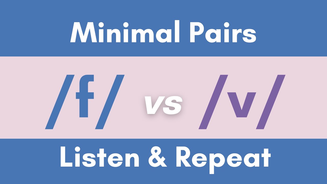 F vs V Minimal Pairs - American English Listening and Pronunciation Practice #englishvocabulary