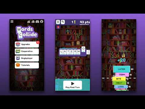 Words Collide (by Lamington Games) - free offline word puzzle game for Android and iOS - gameplay.