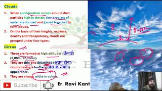 clouds and its types in hindi || class 11 geography chapter 11 water in the atmosphere ||