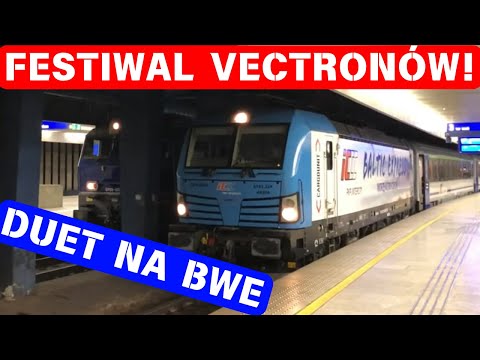 Pociągi Warszawa Centralna. Super lokomotywy!!!