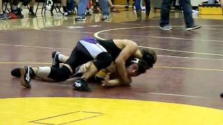 preview picture of video 'Kolby Wrestling Freshman year Win by pin against Perry High School (V)'