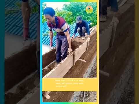 "Discover the Beauty and Sustainability of Rammed Earth Walls"  #sustainability #short #ecofriendly