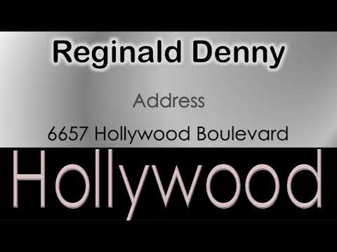 Reginald Denny   How to pronounce Reginald Denny Hollywood Actor from 6657 Hollywood Boulevard?