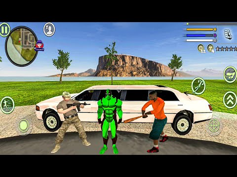 Green DeadPool Rope Hero Vice Town Simulator #19 - Android Gameplay