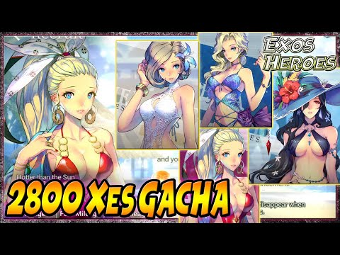 2800 XES GACHA "FateCore" SCARLET 🔥 SUMMER FESTA!! Waifu2 w/ SWIMSUIT - EXOS HEROES