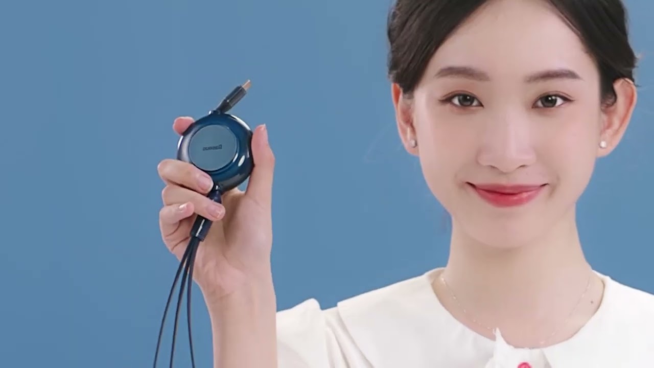 Cáp sạc dây rút 3 đầu Baseus Bright Mirror – 100W, Type-C/Lightning/Micro USB, sạc & truyền dữ liệu, gọn nhẹ