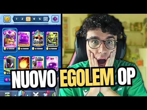 NEW UNSTOPPABLE ELIXIR GOLEM DECK...EVERYONE QUITS! - CLASH ROYALE ITA
